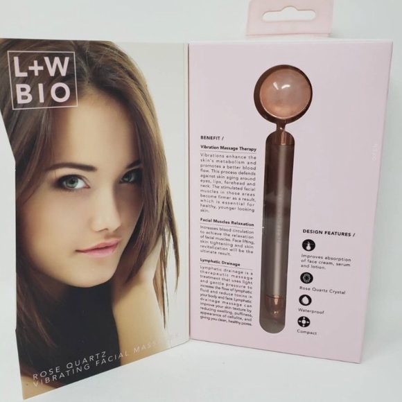 NEW LUXE + WILLOW Phoenix Rose Quartz Crystal Vibrating Facial Massager - Picture 3 of 9